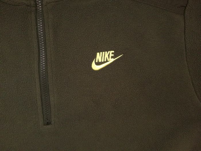 Polaire quart de zip nike / homme / taille S kaki / logo brodé - photo numéro 2