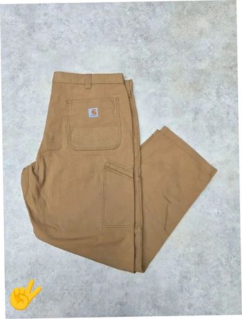 Pant Carhartt Double Knee W42|FR52 L30 coupe droite ocre Homme-Men pan52b