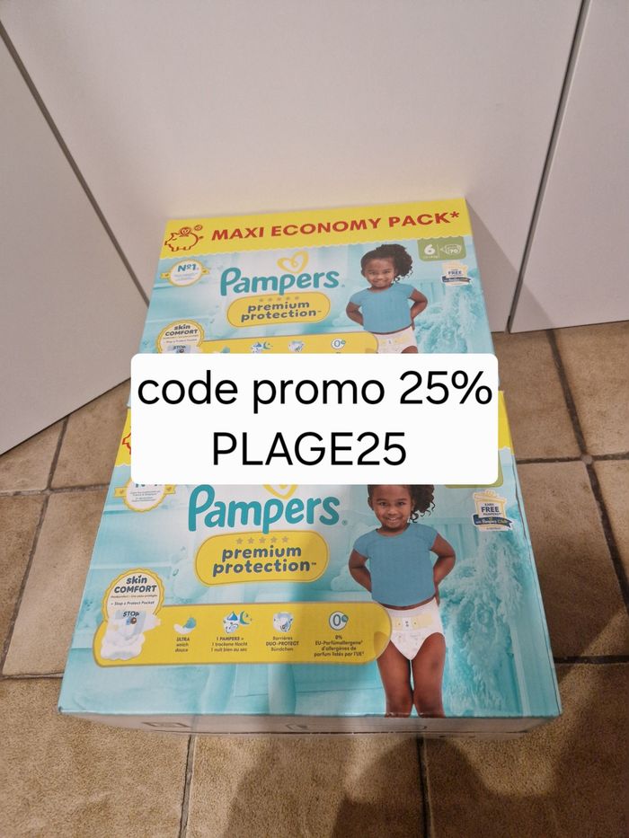 140 couches Pampers premium protection taille 6