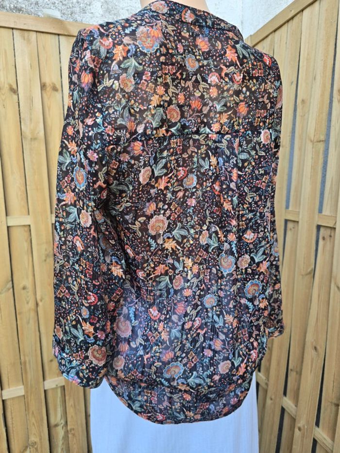 Tunique blouse Manches 3/4 voilage 🍒cache cache🍒taille 38/40/42 - photo numéro 4