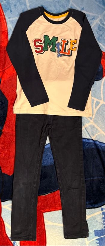 Ensemble jeans skinny + t-shirt ML 8 ans
