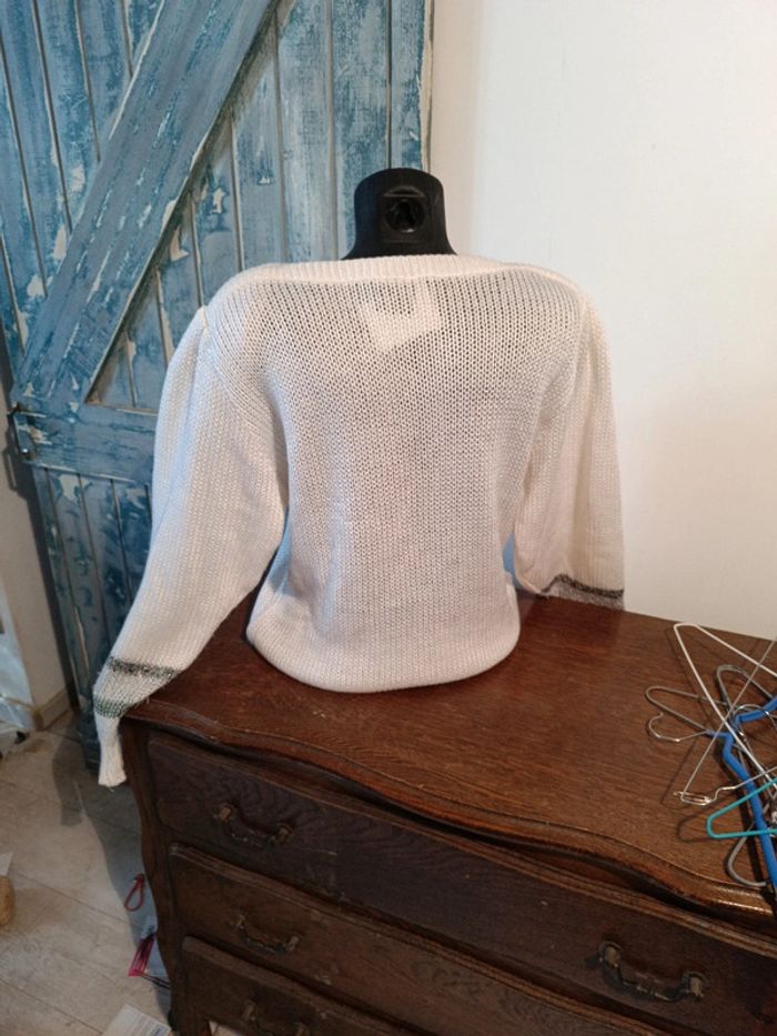 Pull laine blanc - photo numéro 2