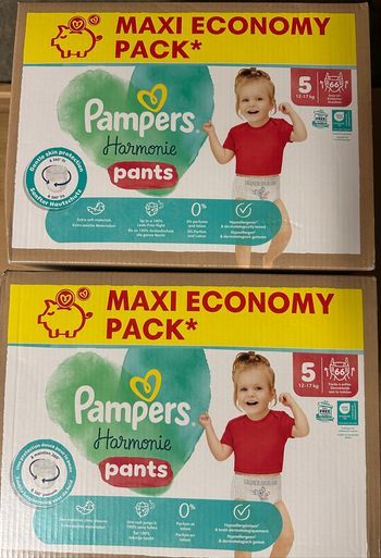Lot de 02 cartons Pampers T5 harmonie pants