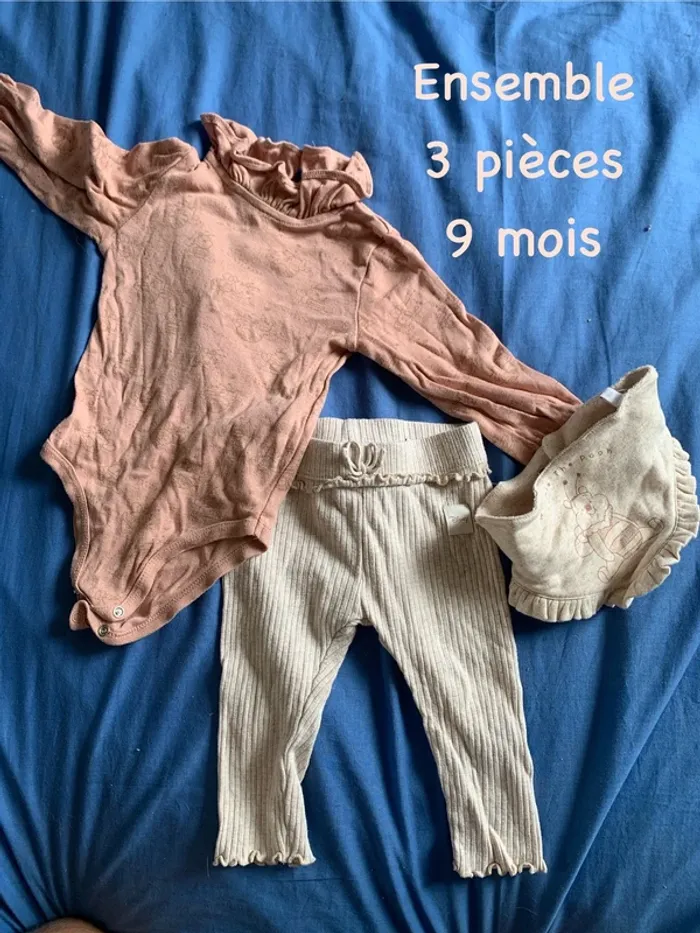 🧸 Ensemble 3 pièces Disney Winnie l’ourson – 9 mois mixte 🧸