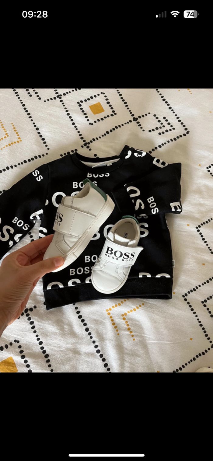 Lot pull boss 18/24 mois et baskets boss 22 - photo numéro 2