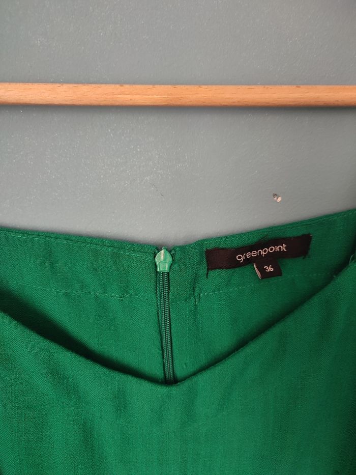 Robe en lin verte taille 36 - photo numéro 2