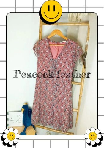 Robe rose camaïeu fleurie 42