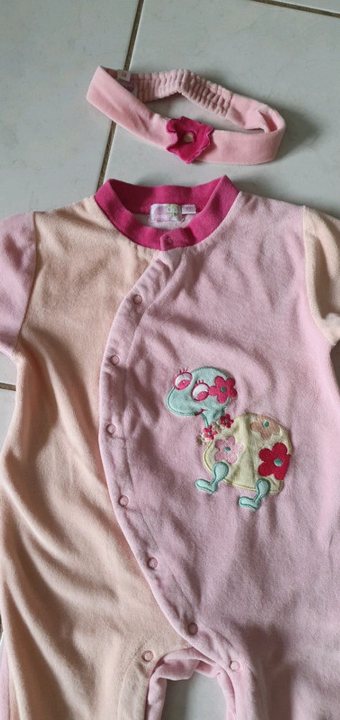 Pyjama et bandeau bébé fille 18 mois 81 cm BBF - photo numéro 4
