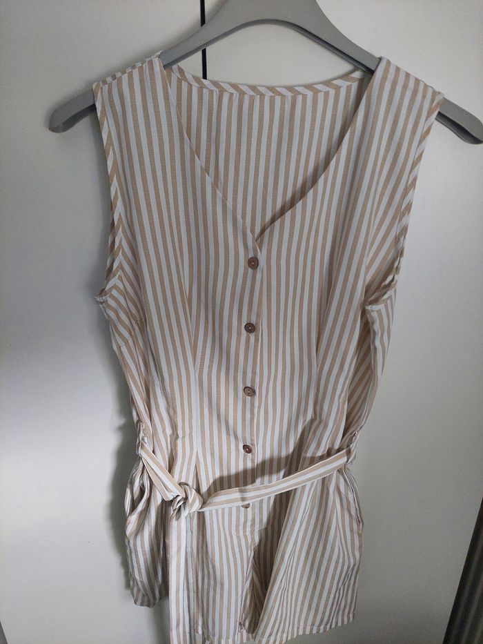 Combi-short rayée