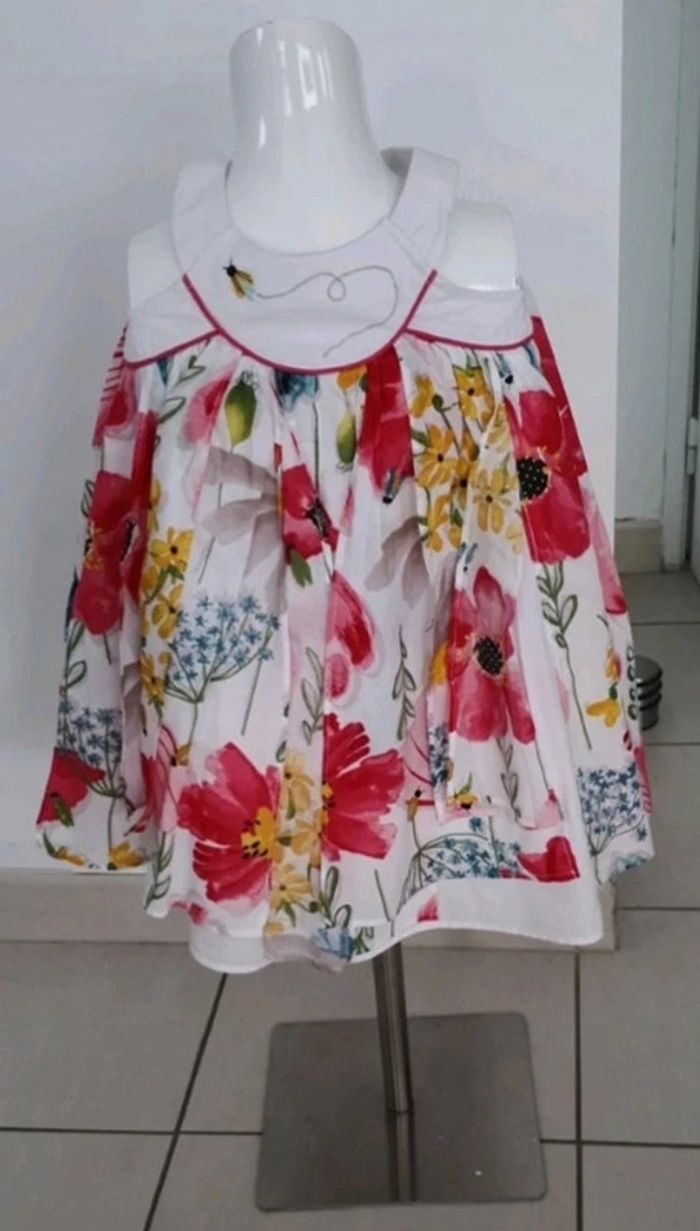 Robe a bretelles fleuries 3 ans catimini
