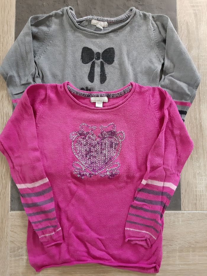 Lot de 2 pulls fins fille
