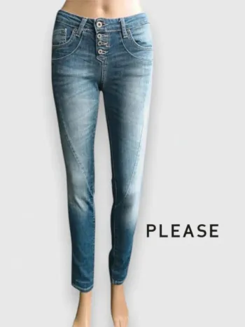 Jean PLEASE made italy ,coupe skinny ,taille basse ,texture sretch