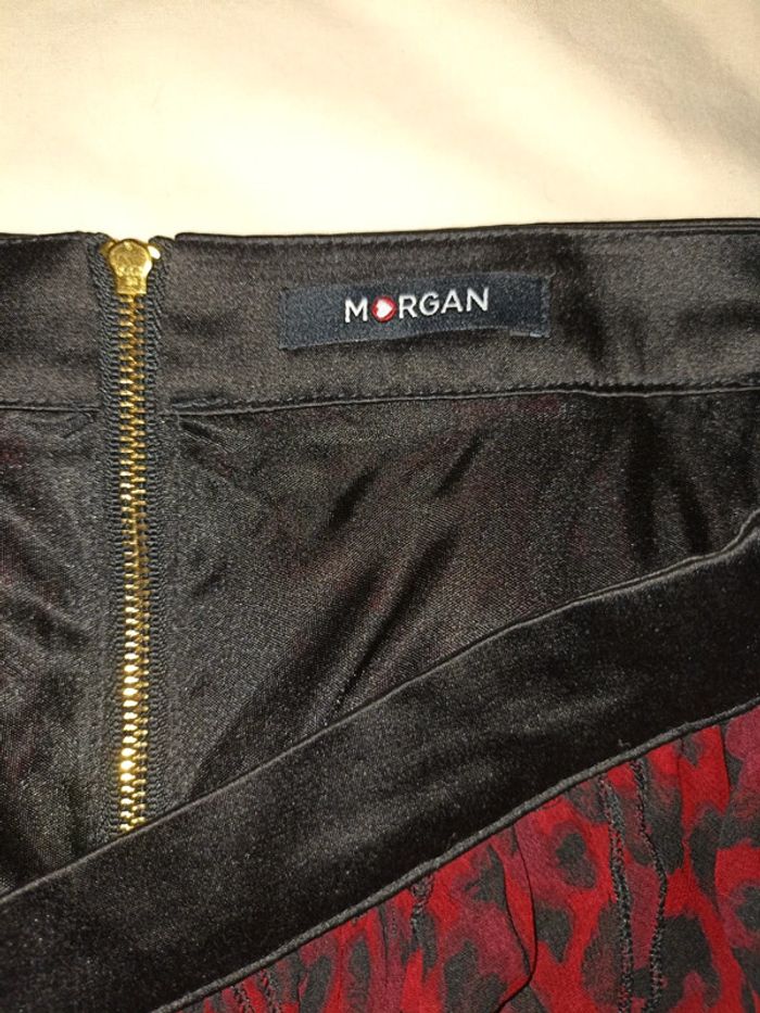 Jupe léopard rouge et noire Morgan - photo numéro 5