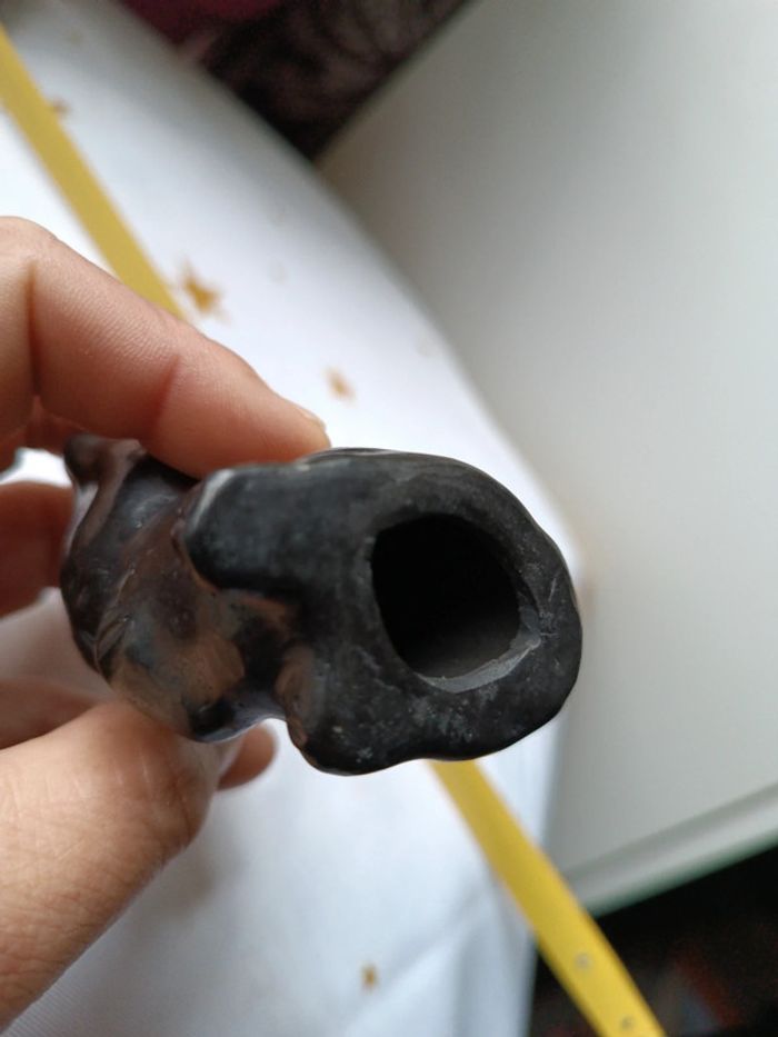 Chat cat kitten kitties Kitty noir black pierre noir volcanique obsidienne terre cuite sculpture - photo numéro 10