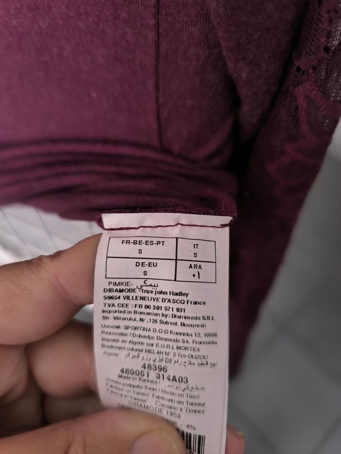 Haut bordeaux taille S - photo numéro 4