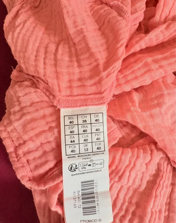 Top emmanchure américaine, dos nu avec lien à nouer dos rose fluo Promod - photo numéro 6