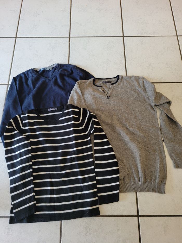 Lot 3 pulls fins garçon