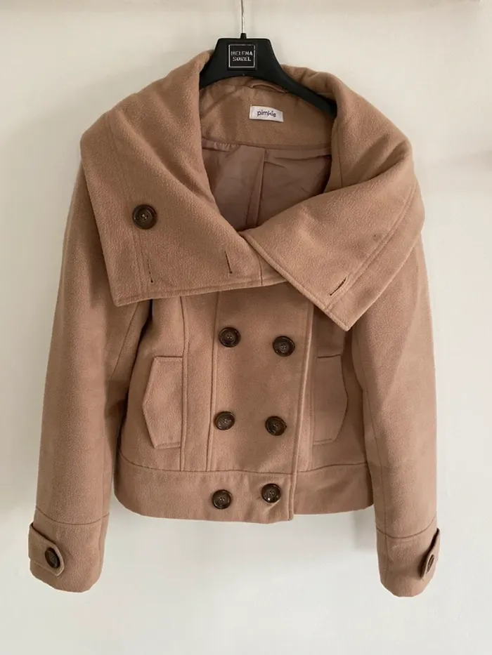Manteau court pimkie camel - photo numéro 4