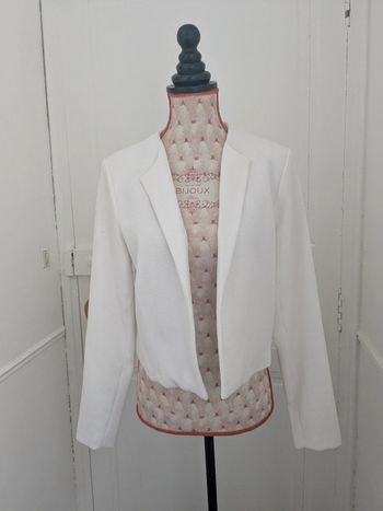 Veste tailleur blanche 38 blanche