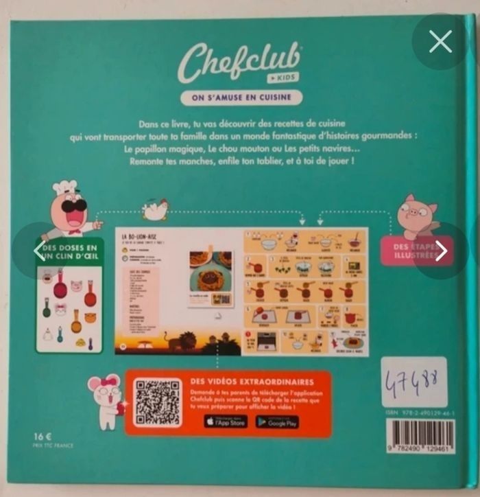 NEUF Livre Chef Club " On s'amuse en cuisine " recettes pour enfants - photo numéro 3
