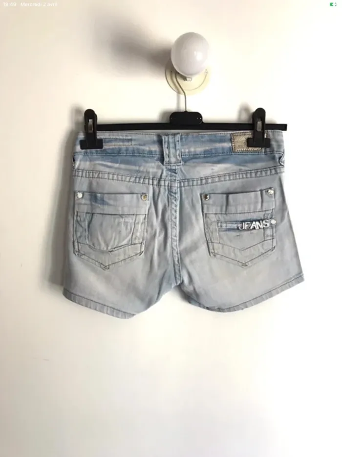 Short Remixx Jeans taille 34 bleu clair - photo numéro 5