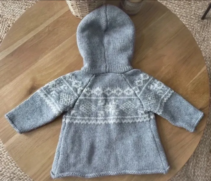 Gilet chaud veste laine Zara fille 12/18 mois - photo numéro 9
