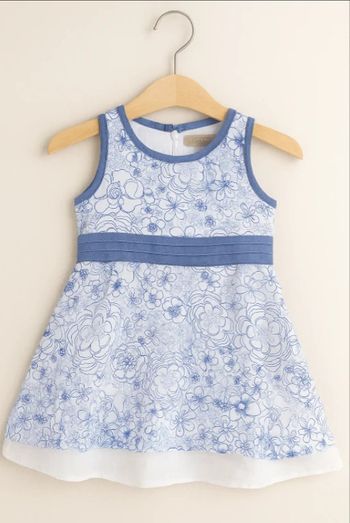 🔸Robe Sans Manches Bleu - In Extenso 3 Ans🔸