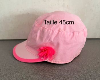 Casquette chapeau rose avec noeud taille 45cm Kitchoun