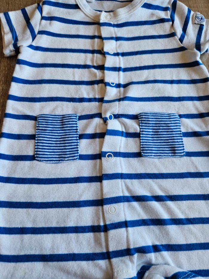Lot de 2 combinaisons Petit Bateau 6 mois - photo numéro 3