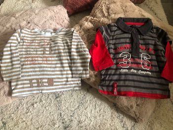 Lot tee-shirts manches longues 6 mois Orchestra