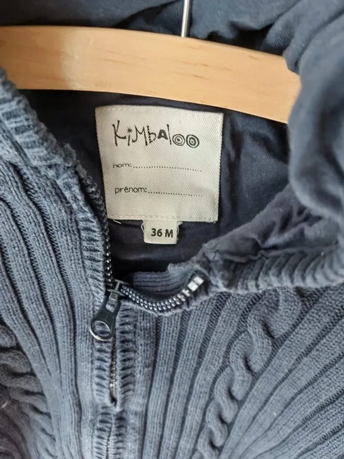 Gilet zippé à capuche Kimbaloo 3 ans - photo numéro 3