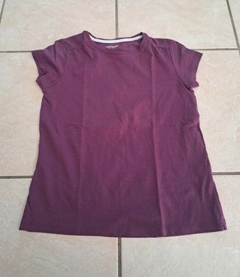Tee shirt manches courtes violet uni 10 ans 👧 Vertbaudet en TBE