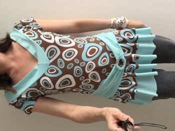 Tunique imprimée et satinée