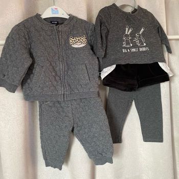 Lot look gris 6 mois kiabi et Boutchou