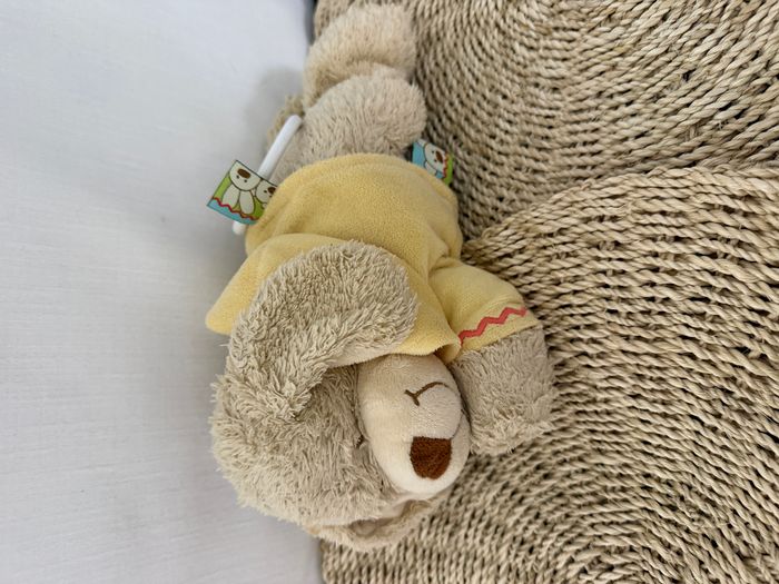 Doudou musical chien sweat capuche jaune NICOTOY - photo numéro 3