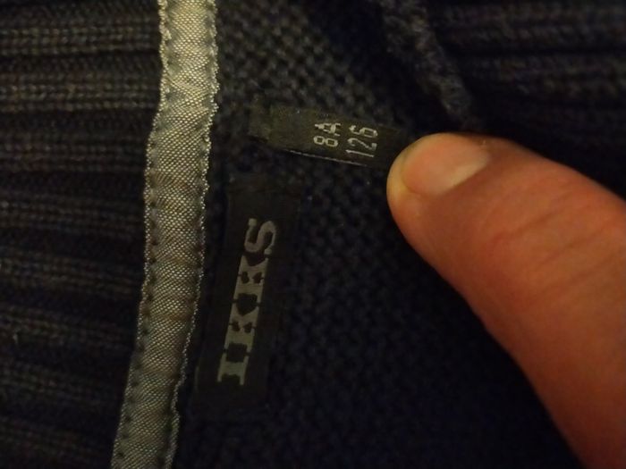 Pull col camionneur zippé IKKS taille 8 ans bleu marine - photo numéro 3