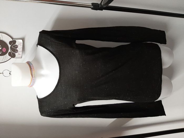 haut manches longues noir moucheté cop copine taille S