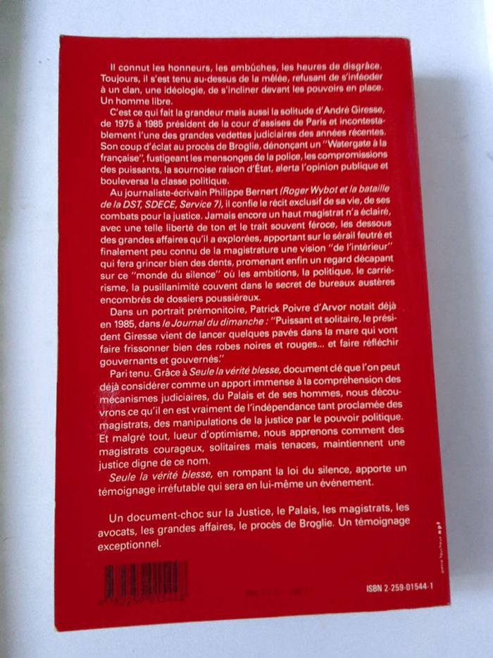 André Giresse / Philippe Bernert - Seule la vérité blesse - photo numéro 2