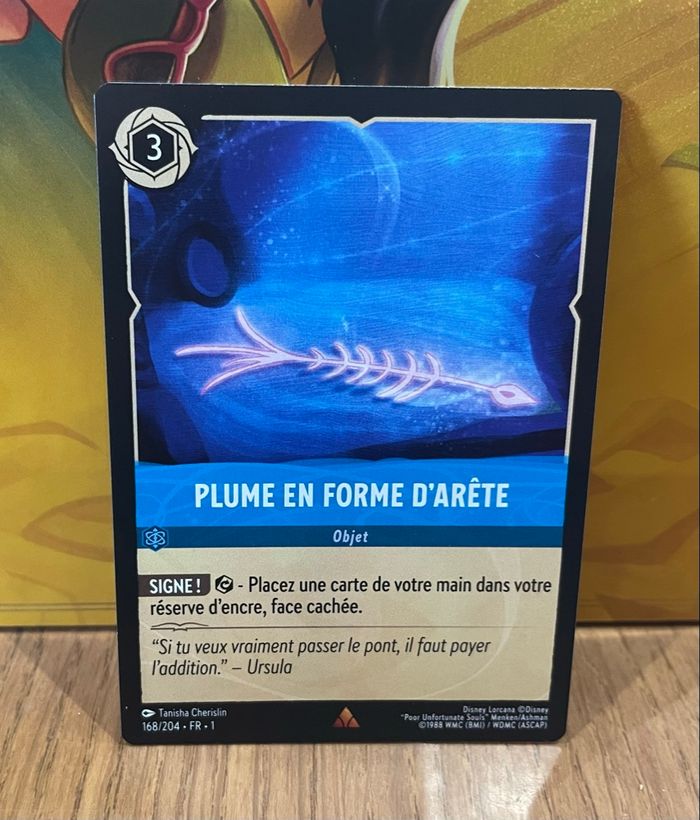 Carte Lorcana Plume en forme d’arête 168/204 Ch1