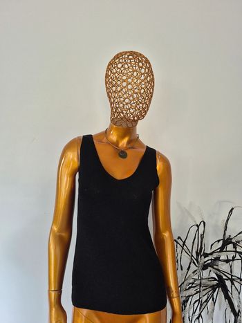 Top Femme Noir Col V Taille Unique