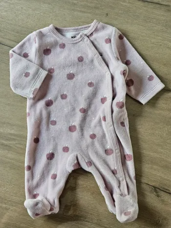 Pyjama en velours 1 mois