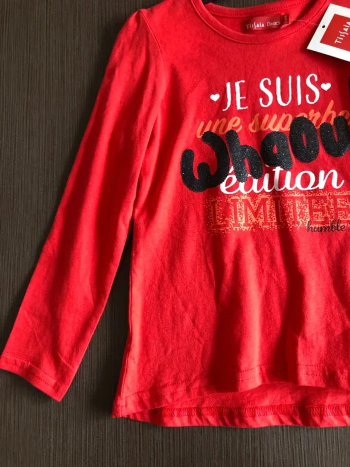 Tee shirt manches longues fille 5 ans - photo numéro 4