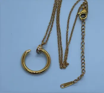 Collier en acier inoxydable strass