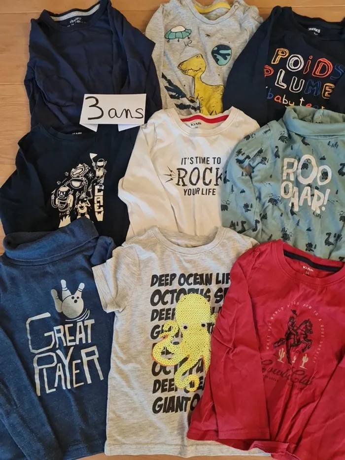 Lot de 9 tee-shirt 3 ans