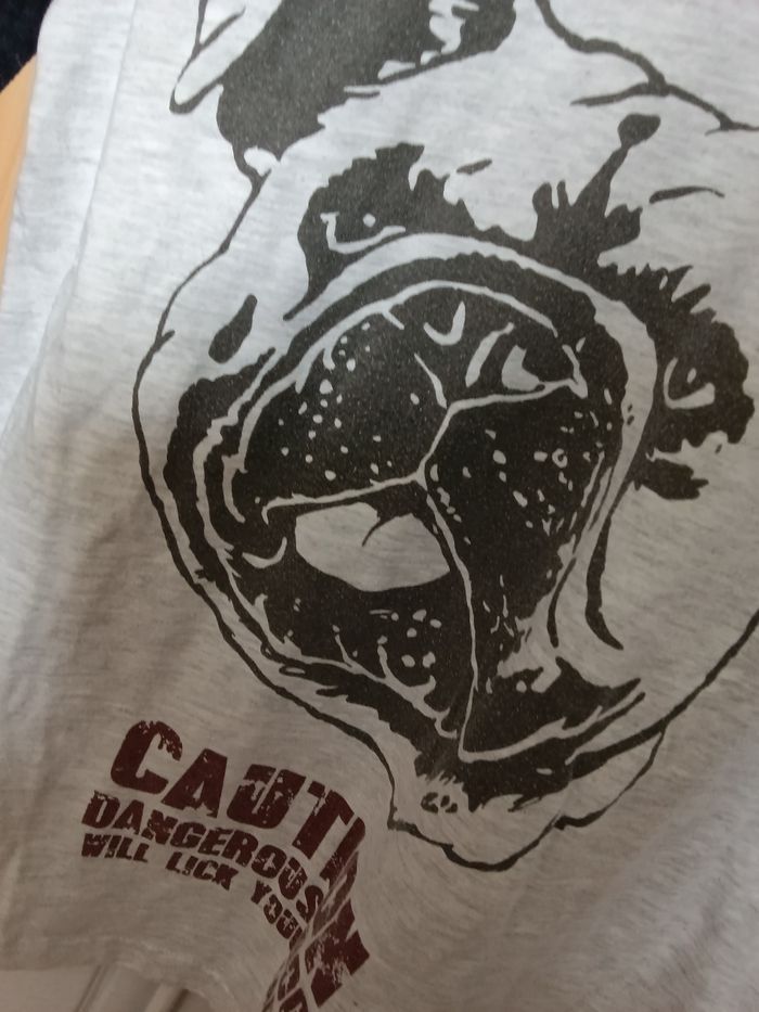 Tee-shirt riot club gris clair et multicolore - photo numéro 4
