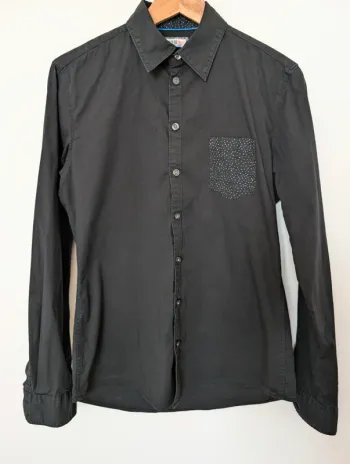 Chemise noire en coton