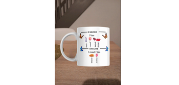 Mug D'Abord Père Ensuite Grand Père, Cadeau Humour Drôle Fun, Décoration Noël Pour Les Meilleures Am