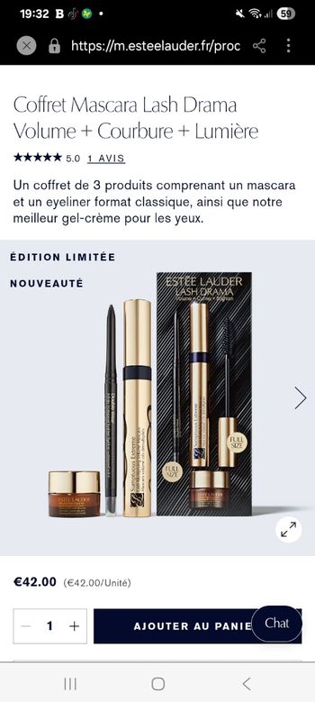 Coffret lash drama ester lauder