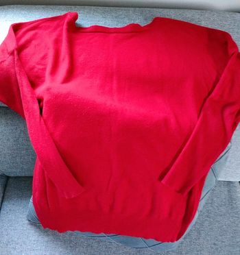 Pull léger femme rouge vintage dressing S