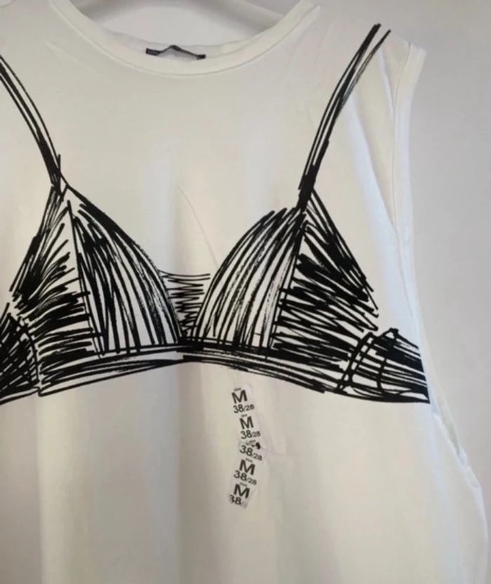 T-shirt tunique, plage de marque Zara, taille M Neuf - photo numéro 3